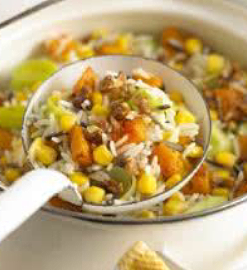 Rice with Butternut Corn and Leeks